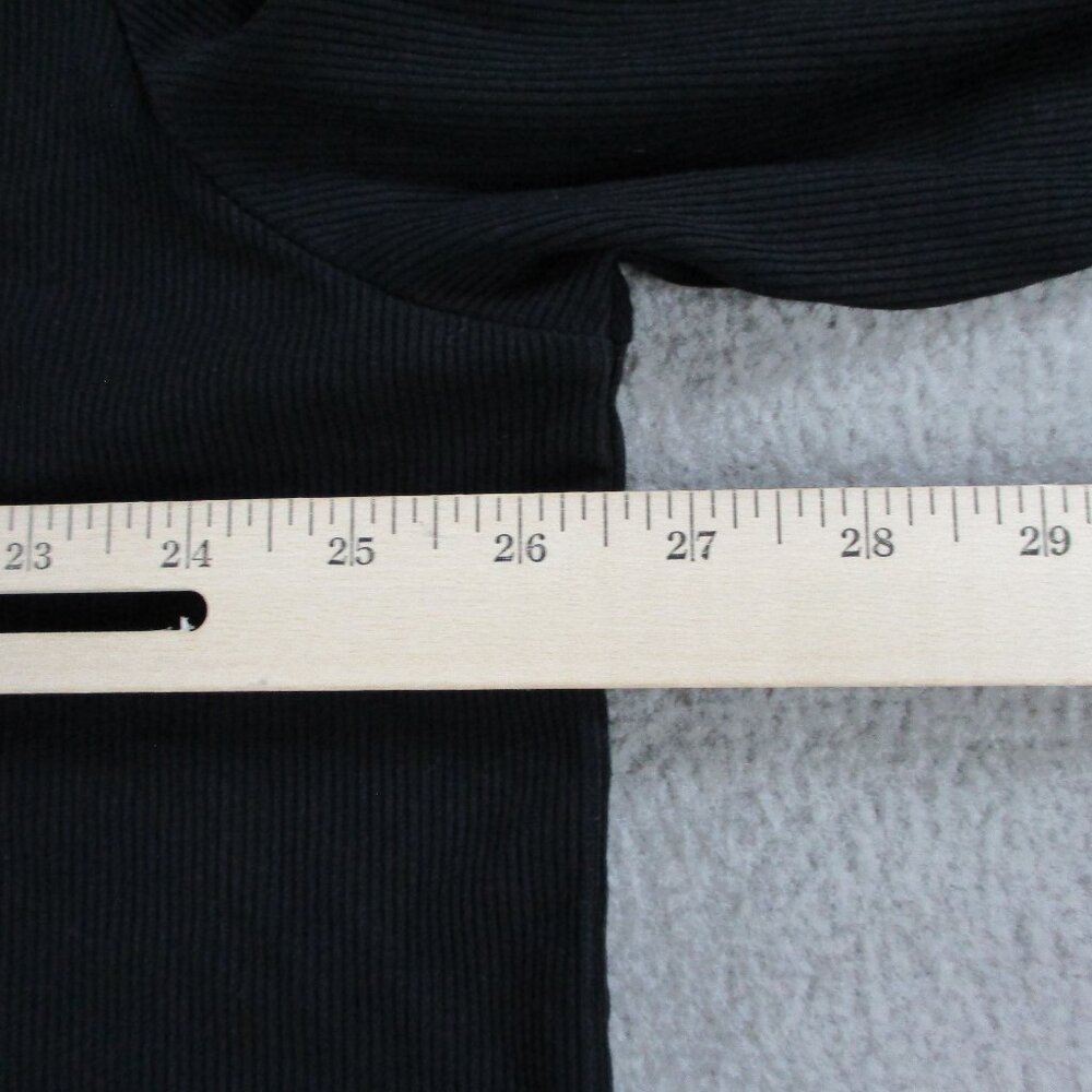 SKIMS Soft Lounge Rib Sleep Top Women 2X Onyx Black Button Up Stretch Loungewear - Picture 7 of 9